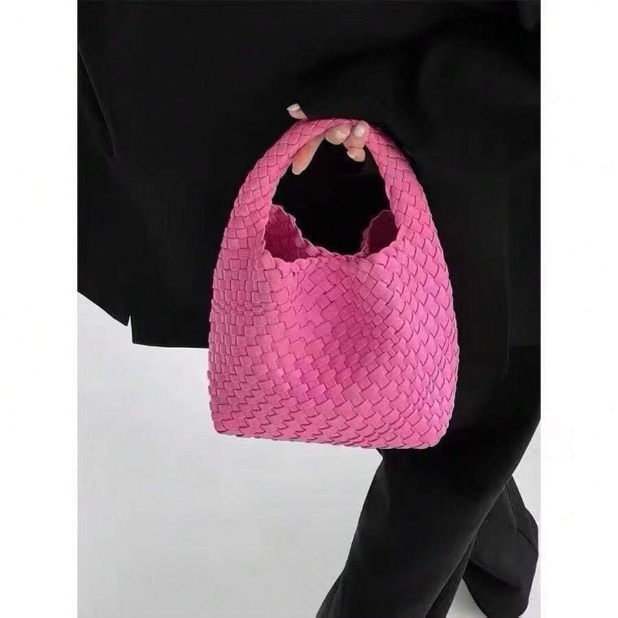 High-Quality Hand-Woven Small Tote Bag, New Large-Capacity Basket Bag