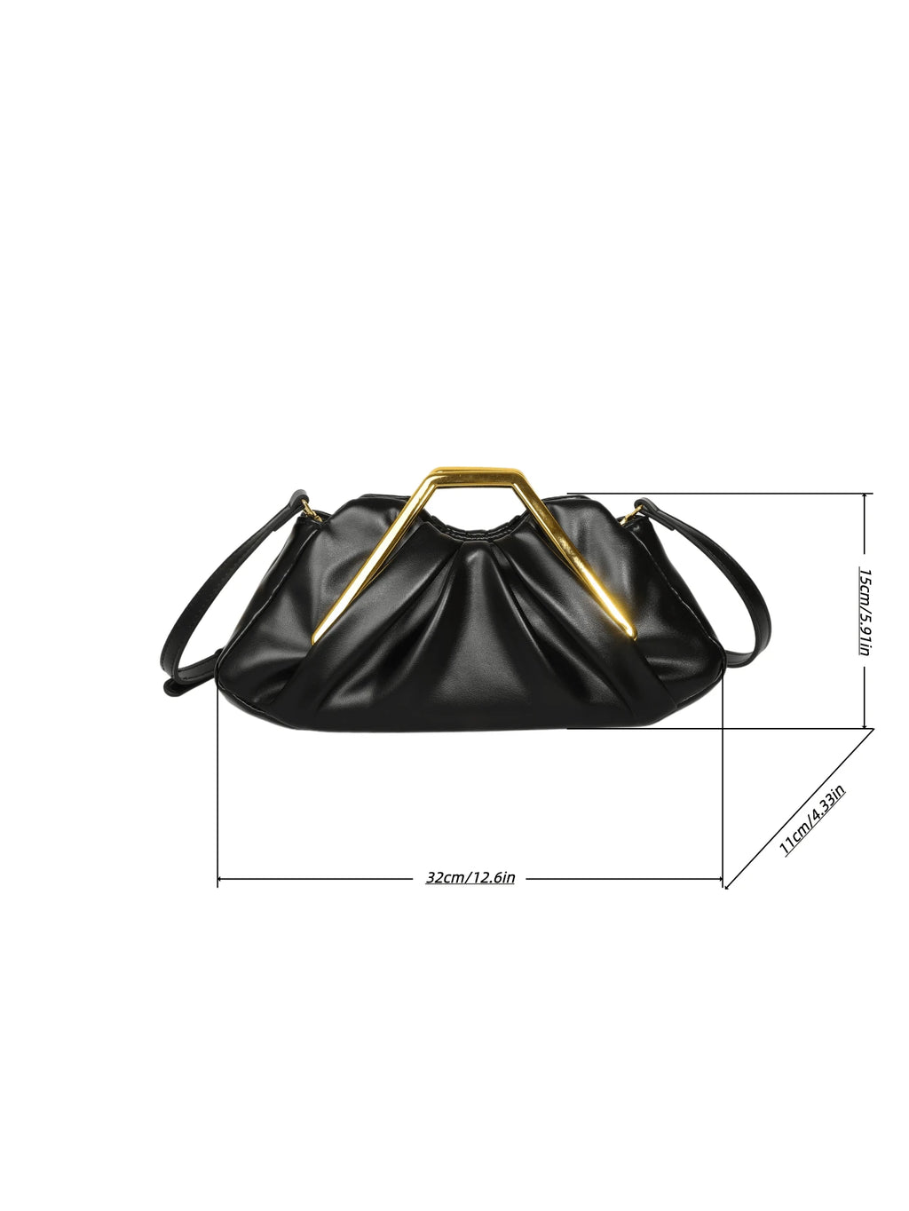 New Personalized Women's Handbag, Shoulder Crossbody Cloud Pleated Bag, Minimalist Elegant Stylish High-Quality Texture Pleated Metal Handle, Versatile For Daily City Gatherings Business, Suitable For