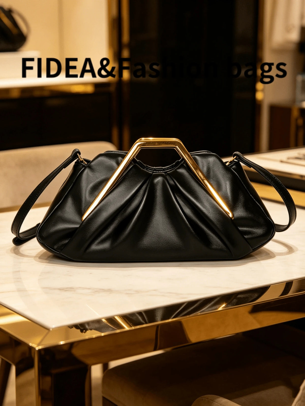 New Personalized Women's Handbag, Shoulder Crossbody Cloud Pleated Bag, Minimalist Elegant Stylish High-Quality Texture Pleated Metal Handle, Versatile For Daily City Gatherings Business, Suitable For