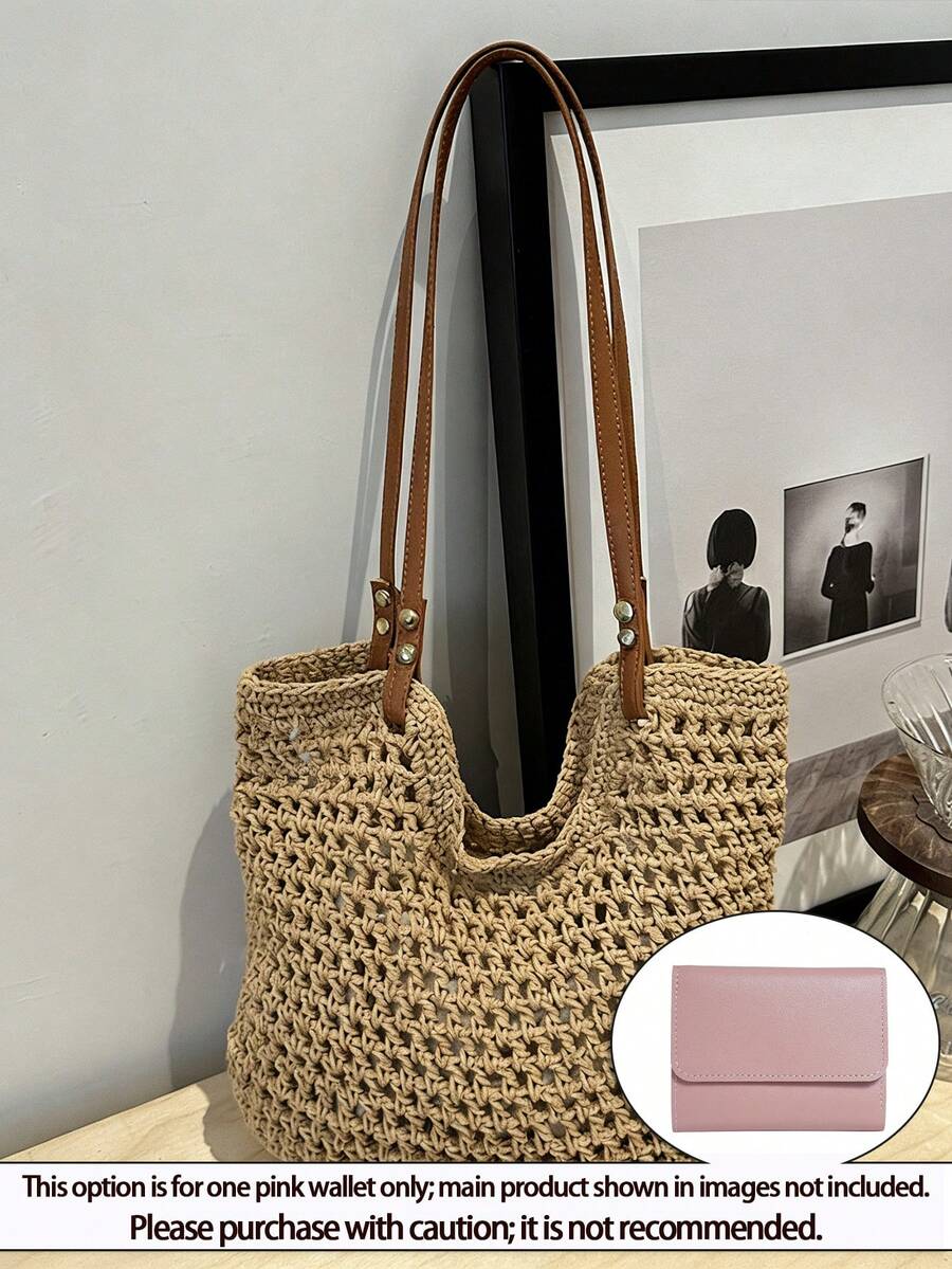 Large Capacity Crochet Tote Bag For Women Summer Vacation Bag Boho Shoulder Bag Beach Bag Hollow Out Straw Bag Casual Handbag Dating Travel Essential