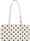 Polka Dot Nylon Shoulder Tote Bag For Women, Large Capacity Slouchy Hobo Bag, Fashion Versatile Commuter Travel Handbag