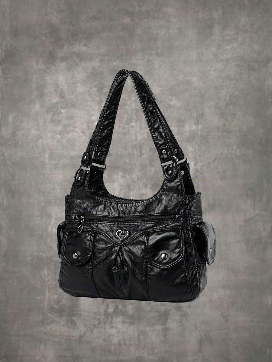 Grunge Punk Casual Women's Shoulder Bag/Totes Large Capacity Handbag For Commuting, School, New Arrival Tote Bags For Woman