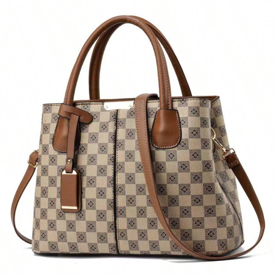 Bag Retro Printed Handbag Texture Commuter Bag Women's Bag Large Capacity Shoulder Bag Crossbody Bag Bags