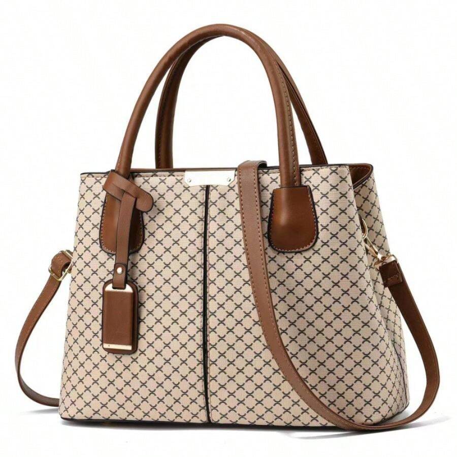 Bag Retro Printed Handbag Texture Commuter Bag Women's Bag Large Capacity Shoulder Bag Crossbody Bag Bags