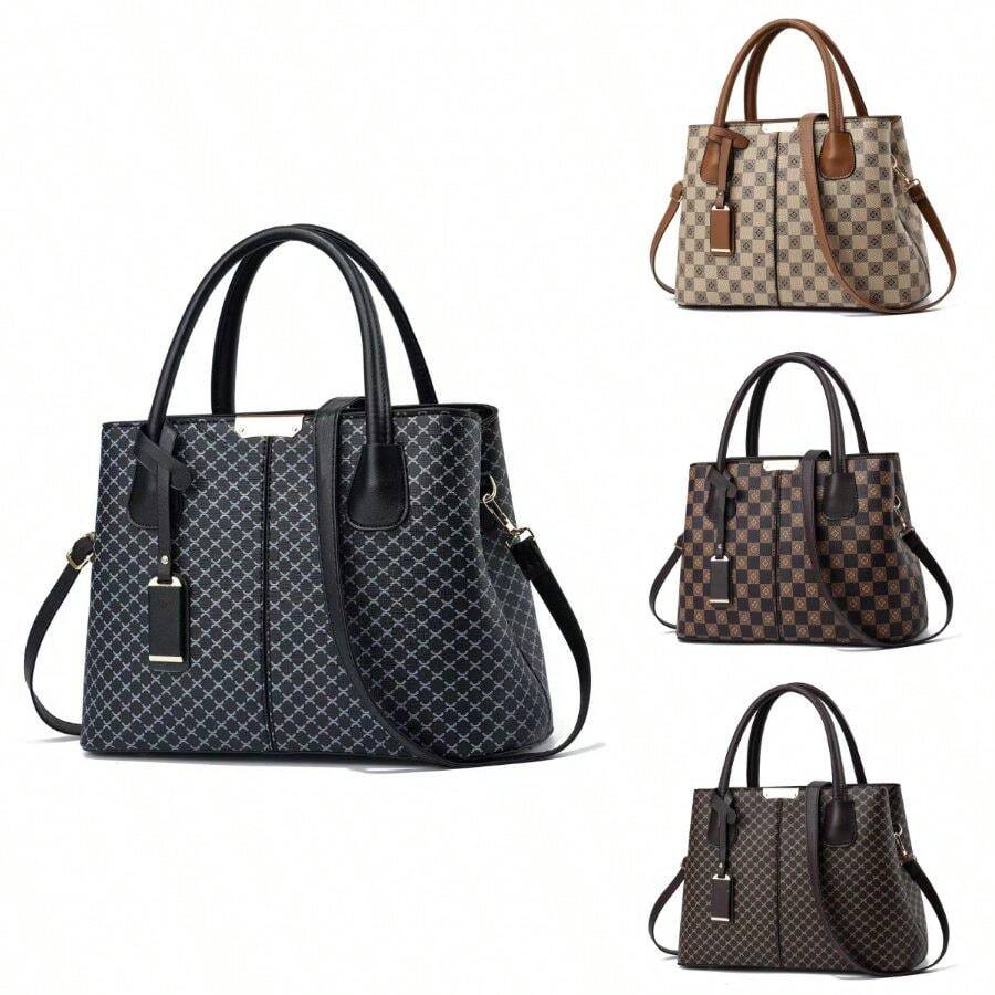 Bag Retro Printed Handbag Texture Commuter Bag Women's Bag Large Capacity Shoulder Bag Crossbody Bag Bags