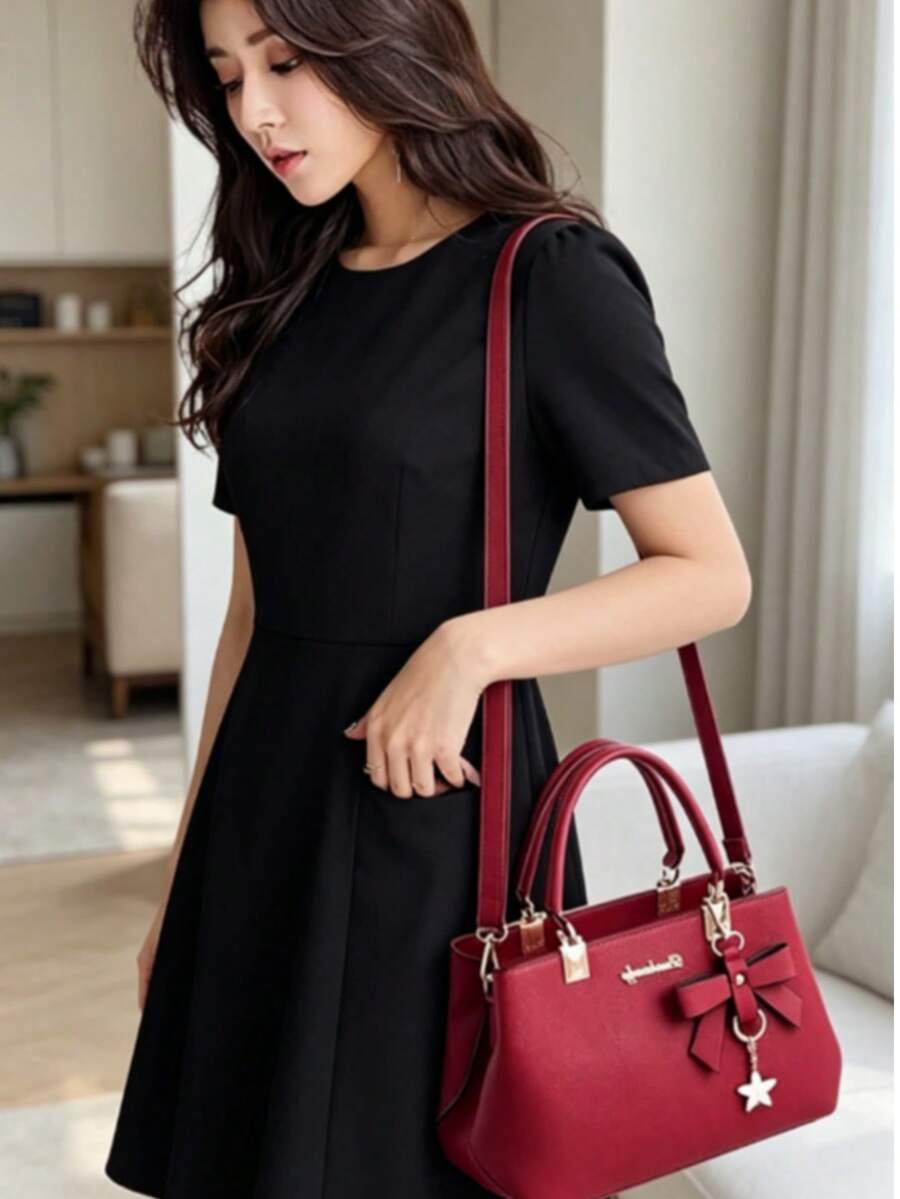 Leather Crossbody Tote Shoulder Handbag For Women Purse With Top Handle Adjustable Strap Everyday Casual Lightweight Travel Bolsos Para Mujer