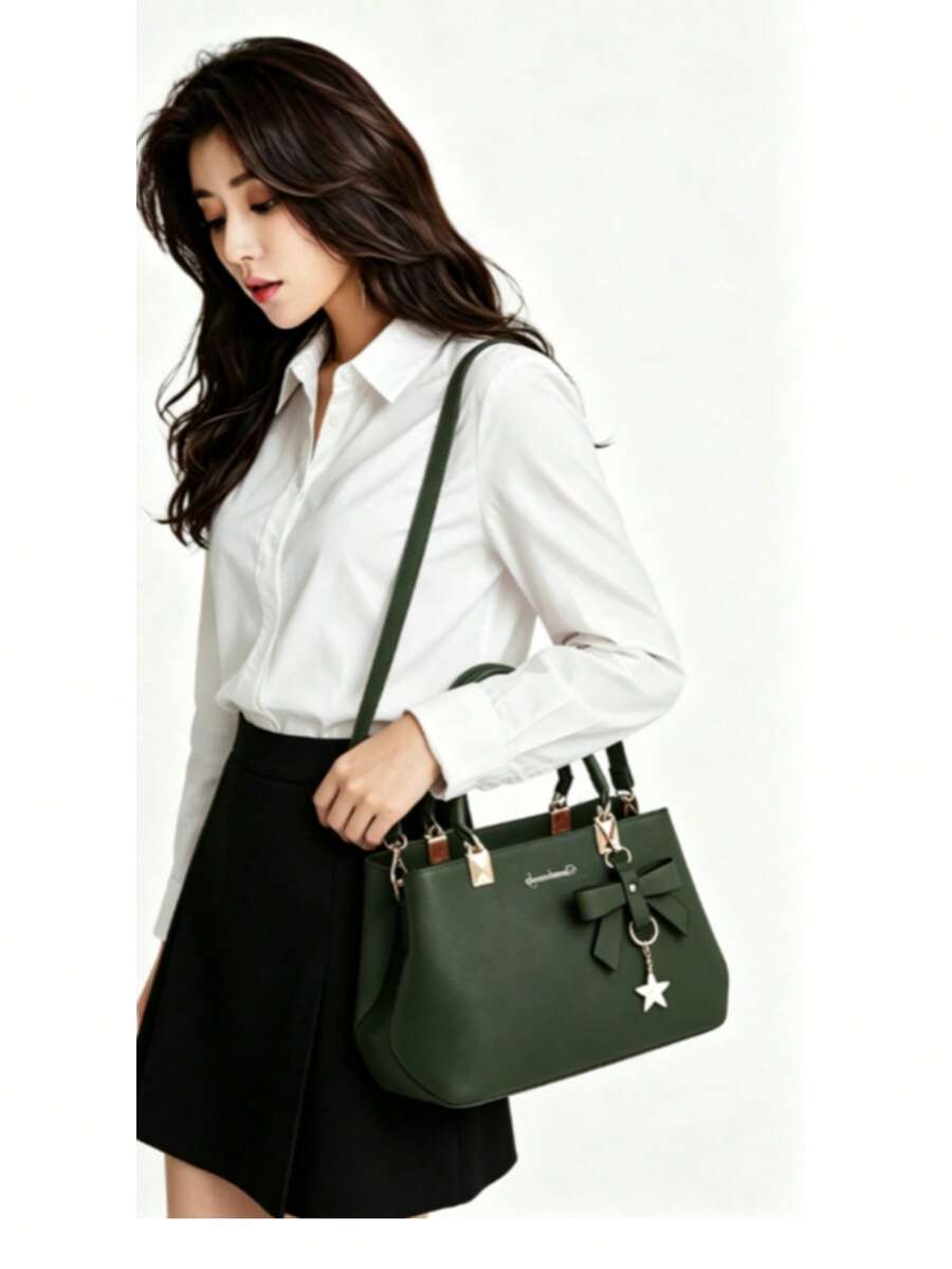 Leather Crossbody Tote Shoulder Handbag For Women Purse With Top Handle Adjustable Strap Everyday Casual Lightweight Travel Bolsos Para Mujer