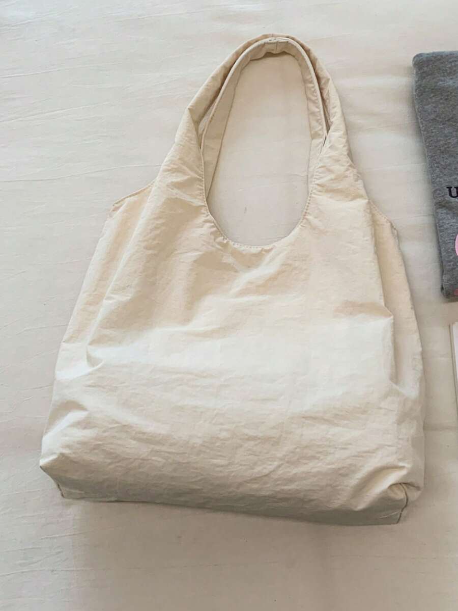 Colorful Socks Print Canvas Tote Bag, Large Capacity Casual Shoulder Handbag, With Inner Zipper Pocket, Lightweight Reusable Shopping Bag, Suitable For School, Travel And Daily Commute