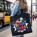 1 Bingo Night Colored Ball Printed Tote Bag Work, Travel, Picnics And Parties, Fun Illustrations Gifts, School Season, Hallow