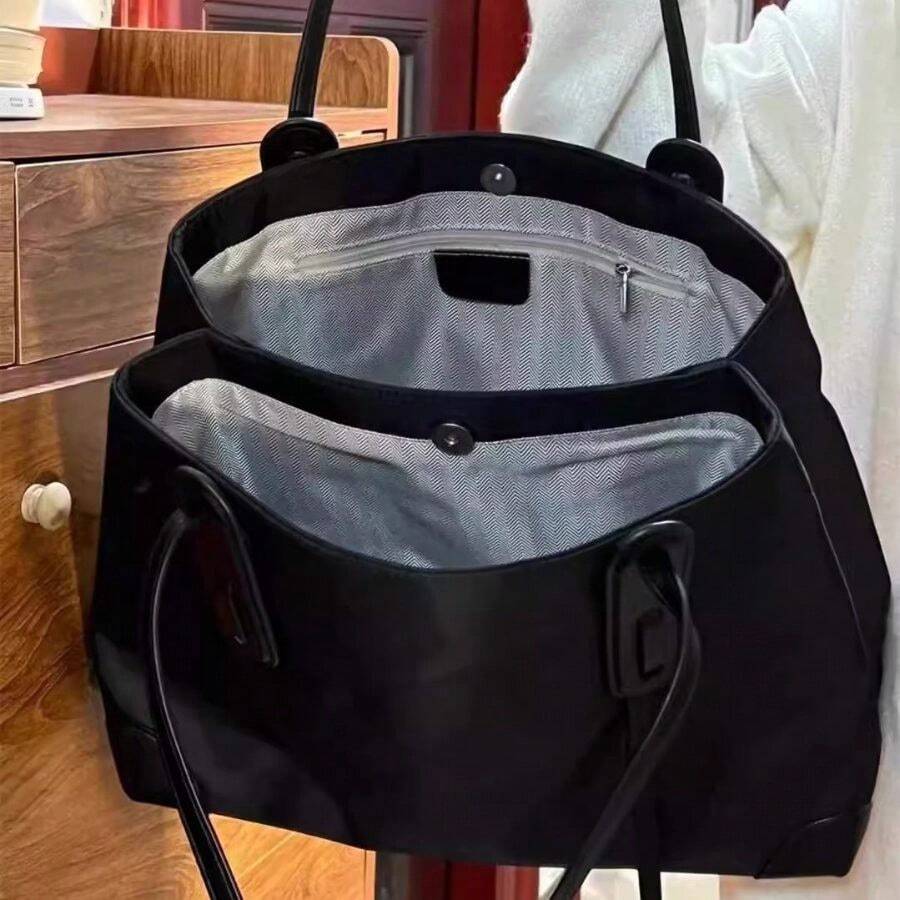 High-End Extra Large Bag For Women 2025 New Nylon Bag Single Shoulder Crossbody Bag Large Capacity Casual Handbag