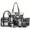 6-Pcs Womens Handbags Tote Bags Shoulder Bag Leather Purses Satchel Bag Top-Handle Handbag Crossbody Bag Wallet Clutch
