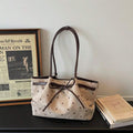 Casual Handheld Tote Bag Fashion Wave Point Underarm Shoulder Bag Large Capacity Commuter Bag