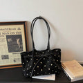 Casual Handheld Tote Bag Fashion Wave Point Underarm Shoulder Bag Large Capacity Commuter Bag