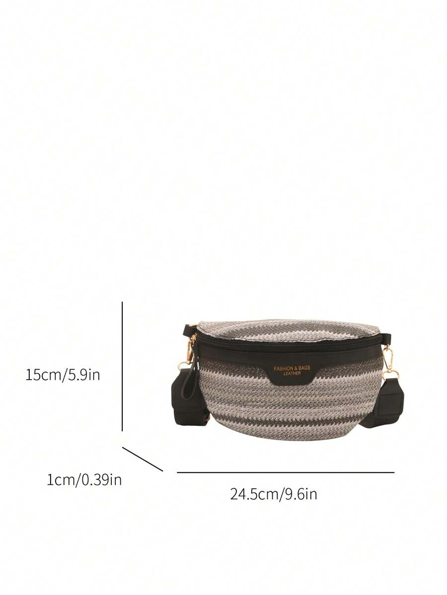Fashionable Women's Shoulder Bag, Textured Commuter Tote Bag, Crossbody Bag, Large Capacity, Minimalist Versatile Niche Design Casual Bag