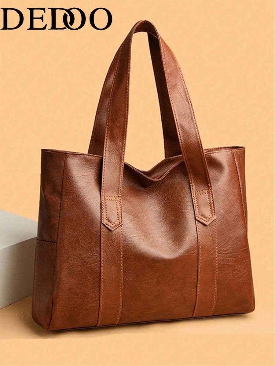 Dedoo Minimalist Handbag, Suitable For Teenage Girls, Women, College Students, Young Professionals And Office Workers. Perfect For Office, Work, Business And Commuting. Best Women's Work Bag, PU Leath