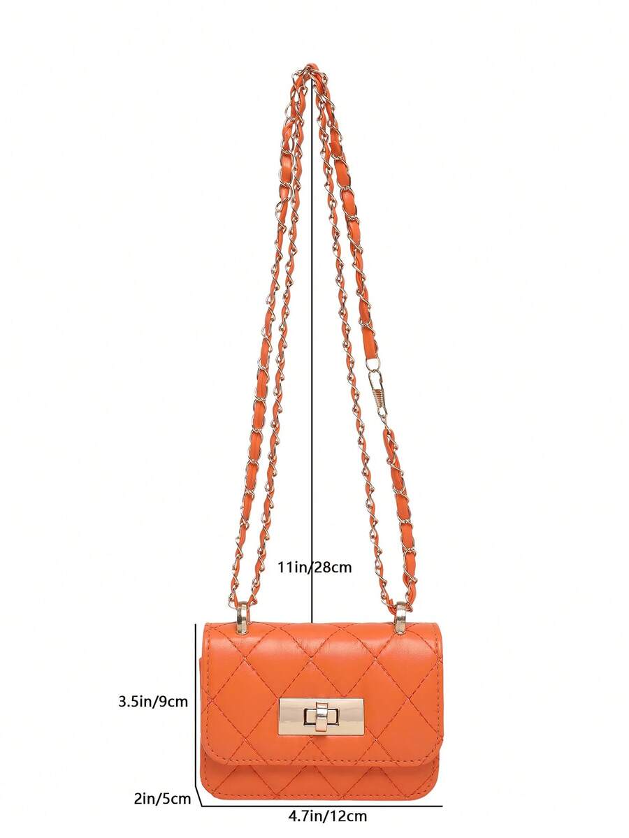 Mini Square Handbag New Style Women's Tote Bag Rhombus Quilted High-End Texture Shoulder Bag Woven Chain Flap Small Bag Red Cute Crossbody Women's Bag Accessory Bag