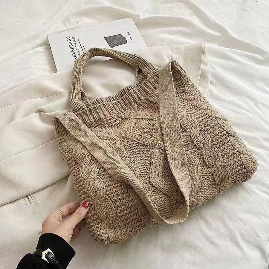 Large-Capacity Women's Bags, Autumn & Winter Shoulder & Hand Tote Bags, Retro Stylish With Premium Texture, Versatile Cross-Border Commuting Bags