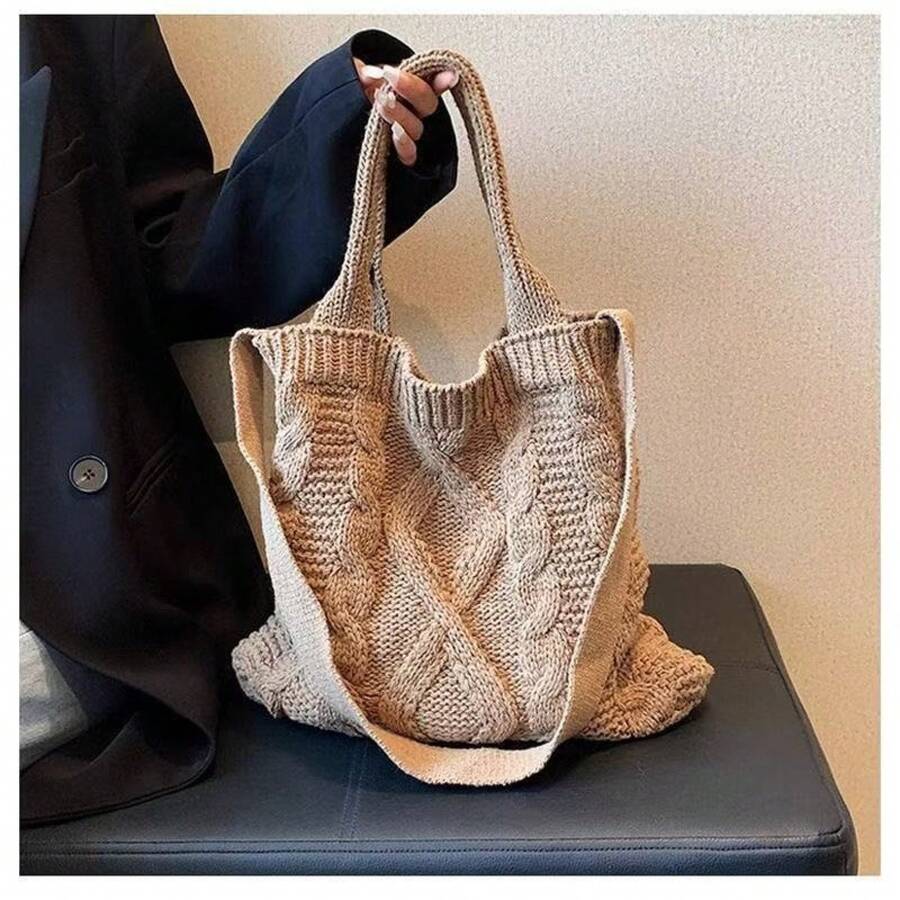 Large-Capacity Women's Bags, Autumn & Winter Shoulder & Hand Tote Bags, Retro Stylish With Premium Texture, Versatile Cross-Border Commuting Bags