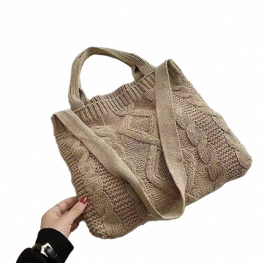 Large-Capacity Women's Bags, Autumn & Winter Shoulder & Hand Tote Bags, Retro Stylish With Premium Texture, Versatile Cross-Border Commuting Bags