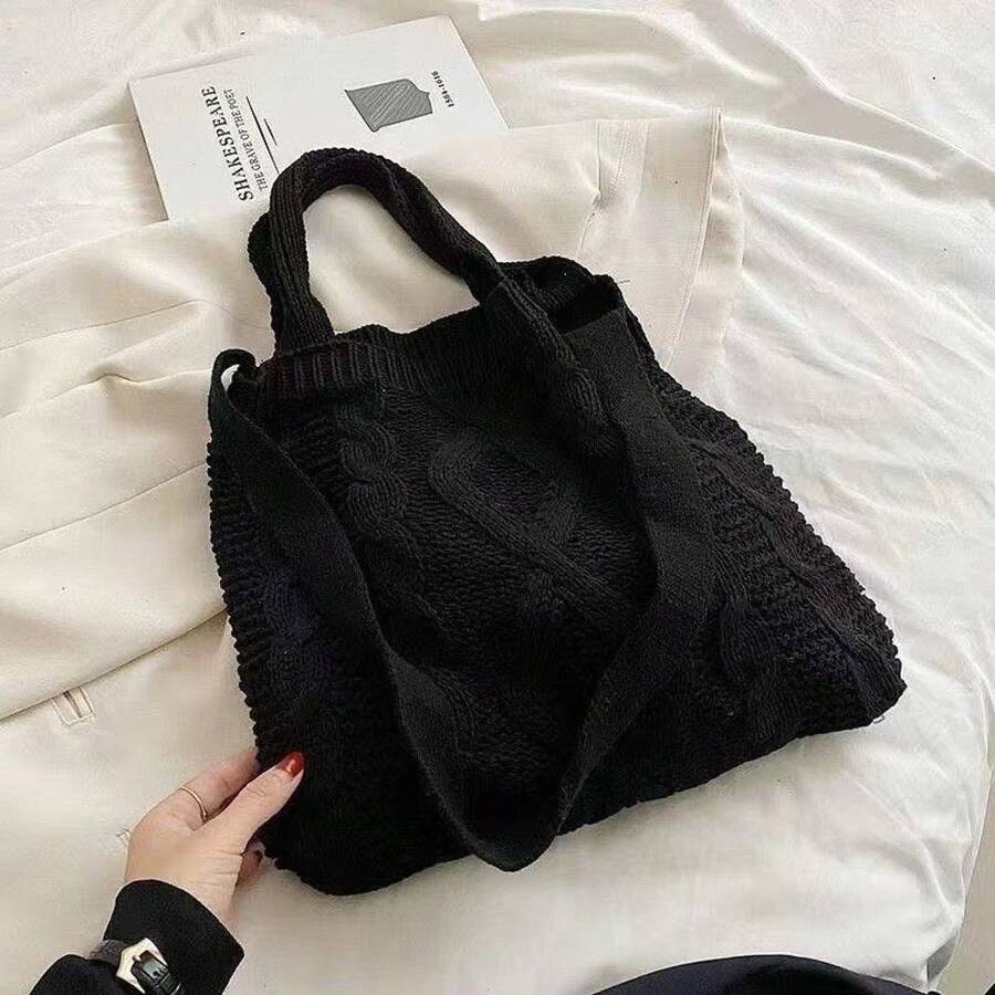 Large-Capacity Women's Bags, Autumn & Winter Shoulder & Hand Tote Bags, Retro Stylish With Premium Texture, Versatile Cross-Border Commuting Bags