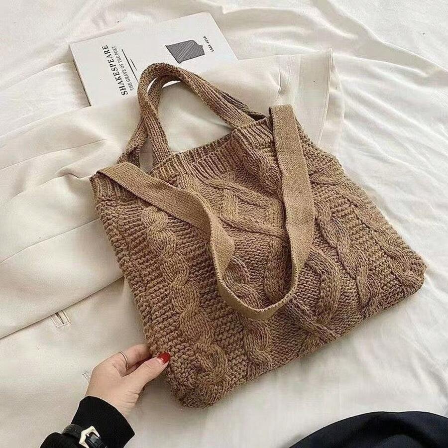 Large-Capacity Women's Bags, Autumn & Winter Shoulder & Hand Tote Bags, Retro Stylish With Premium Texture, Versatile Cross-Border Commuting Bags