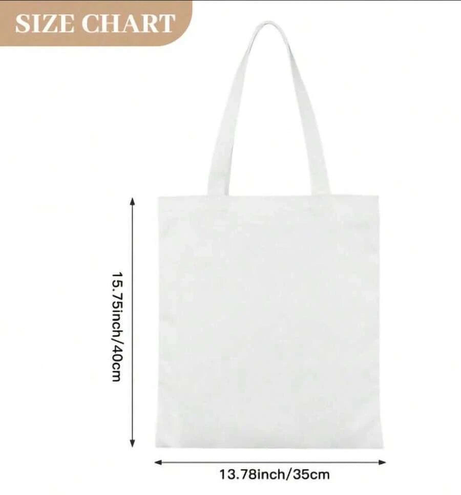 Ladies' Fashionable Casual Unisex Canvas Tote Bag Easily Distracted By Cats And Books