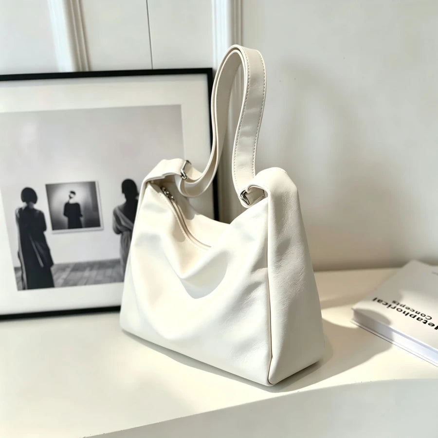Women Hobo Bag Faux Leather Shoulder Bag Large Capacity Handbag Casual Underarm Purse Adjustable Strap Fashion Daily Bag