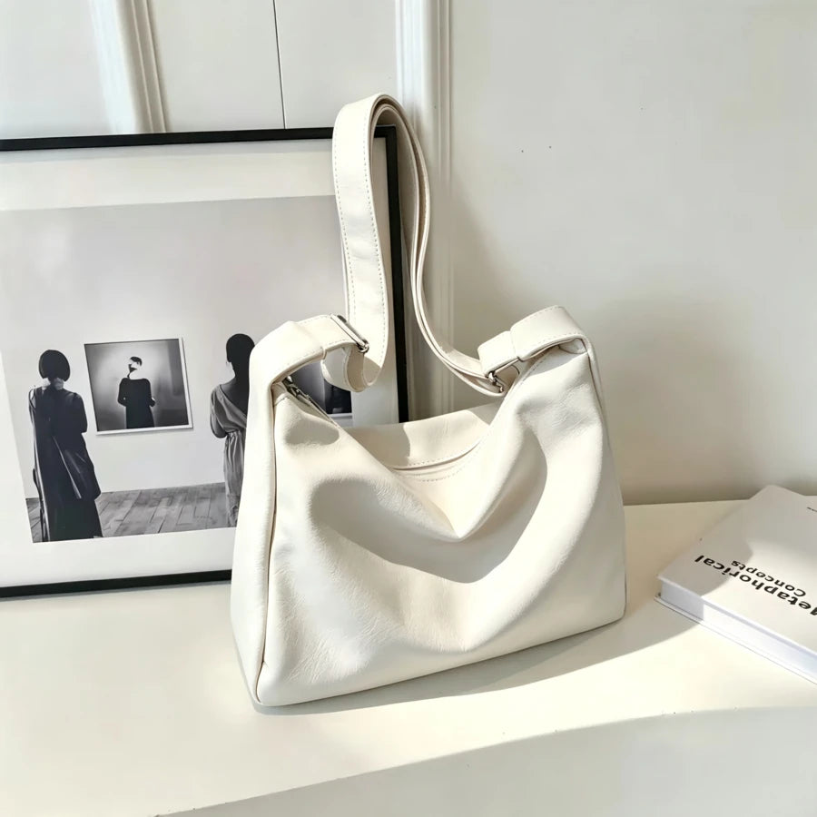 Women Hobo Bag Faux Leather Shoulder Bag Large Capacity Handbag Casual Underarm Purse Adjustable Strap Fashion Daily Bag