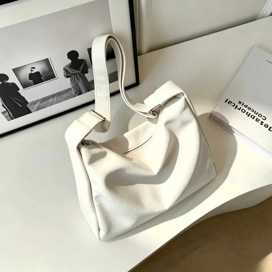 Women Hobo Bag Faux Leather Shoulder Bag Large Capacity Handbag Casual Underarm Purse Adjustable Strap Fashion Daily Bag