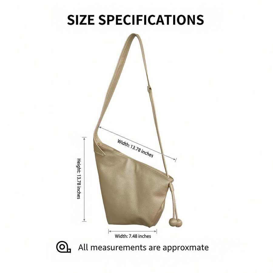 Genuine Leather Single Shoulder Bag Women Tote Handbag Vintage Hobo Crossbody Bag Casual Travel Daily Use Soft Leather Shoulder Bag