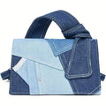 Stylish Two Tone Patchwork Crossbody Tote Bag For Women With Magnetic Closure Adjustable Strap Polyester Lining Perfect For Daily Use And Everyday Sho