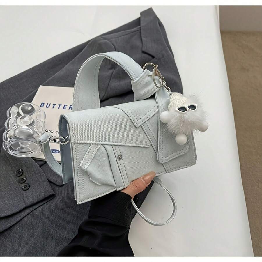 Stylish Two Tone Patchwork Crossbody Tote Bag For Women With Magnetic Closure Adjustable Strap Polyester Lining Perfect For Daily Use And Everyday Sho