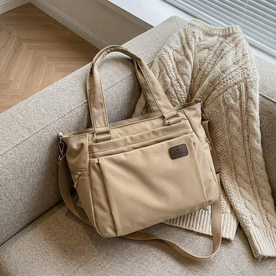2026 New Casual Nylon Tote Bag For Women Large Capacity Daily Use Shoulder Bag With Multiple Compartments Organized Storage Perfect Gift For Her