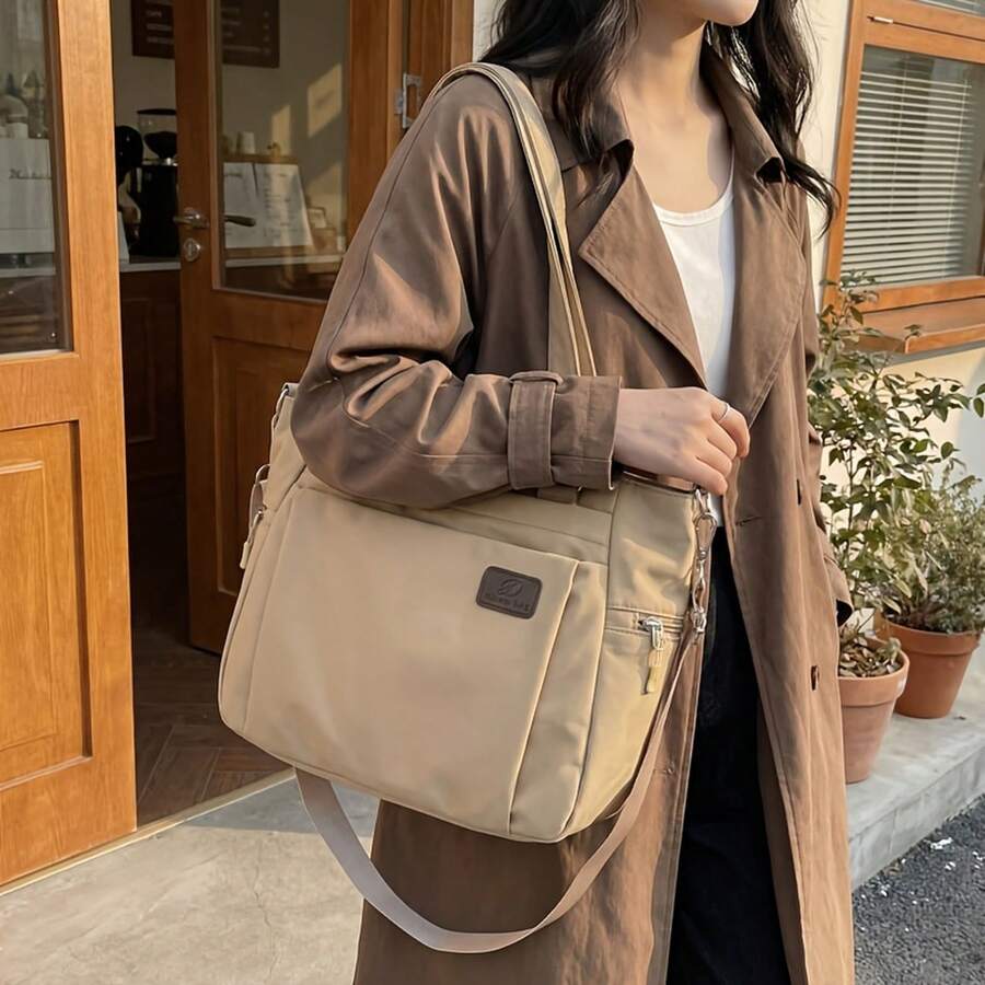 2026 New Casual Nylon Tote Bag For Women Large Capacity Daily Use Shoulder Bag With Multiple Compartments Organized Storage Perfect Gift For Her