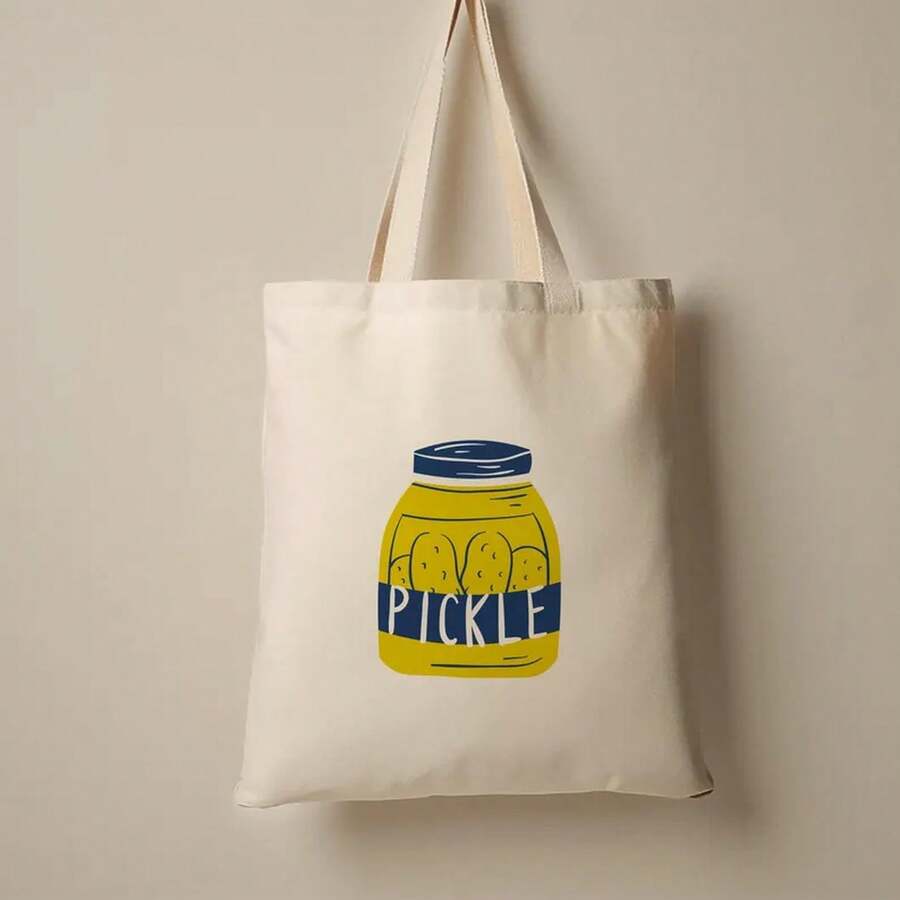 Pickle Tote Bag: Canning Season Cotton Canvas Tote