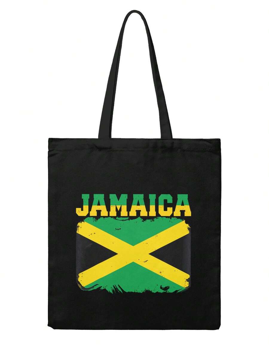 Jamaica Durable Woven Fabric Shopper Tote Friendly Reusable Market & Daily Life Hand Carry Bag