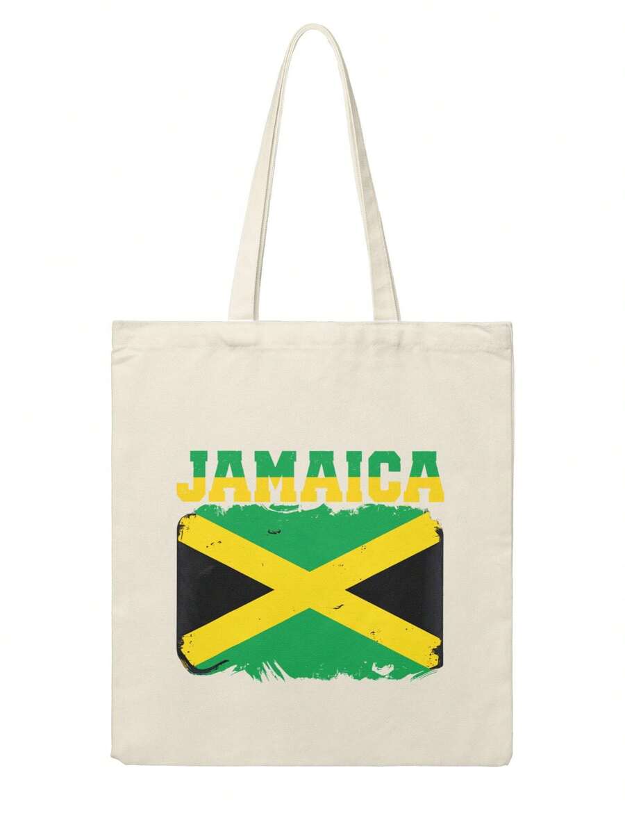 Jamaica Durable Woven Fabric Shopper Tote Friendly Reusable Market & Daily Life Hand Carry Bag