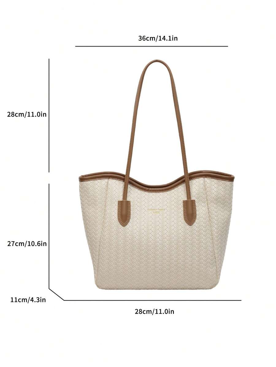Large Capacity Summer Woven Tote Bag 2026 New Style Premium Woven Casual Minimalist Elegant Shoulder Bag