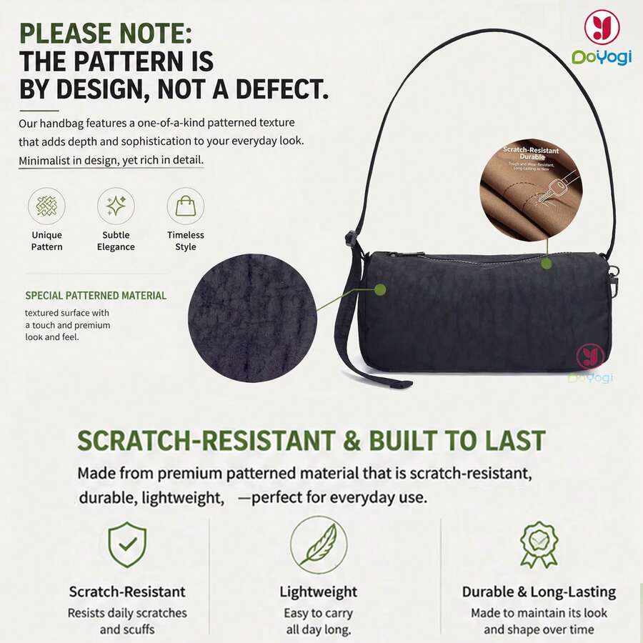 Nylon Bread Bag Fashionable Large Capacity Women's Nylon Pop Bag Commuter Shoulder Bag Shopping Crossbody Bag