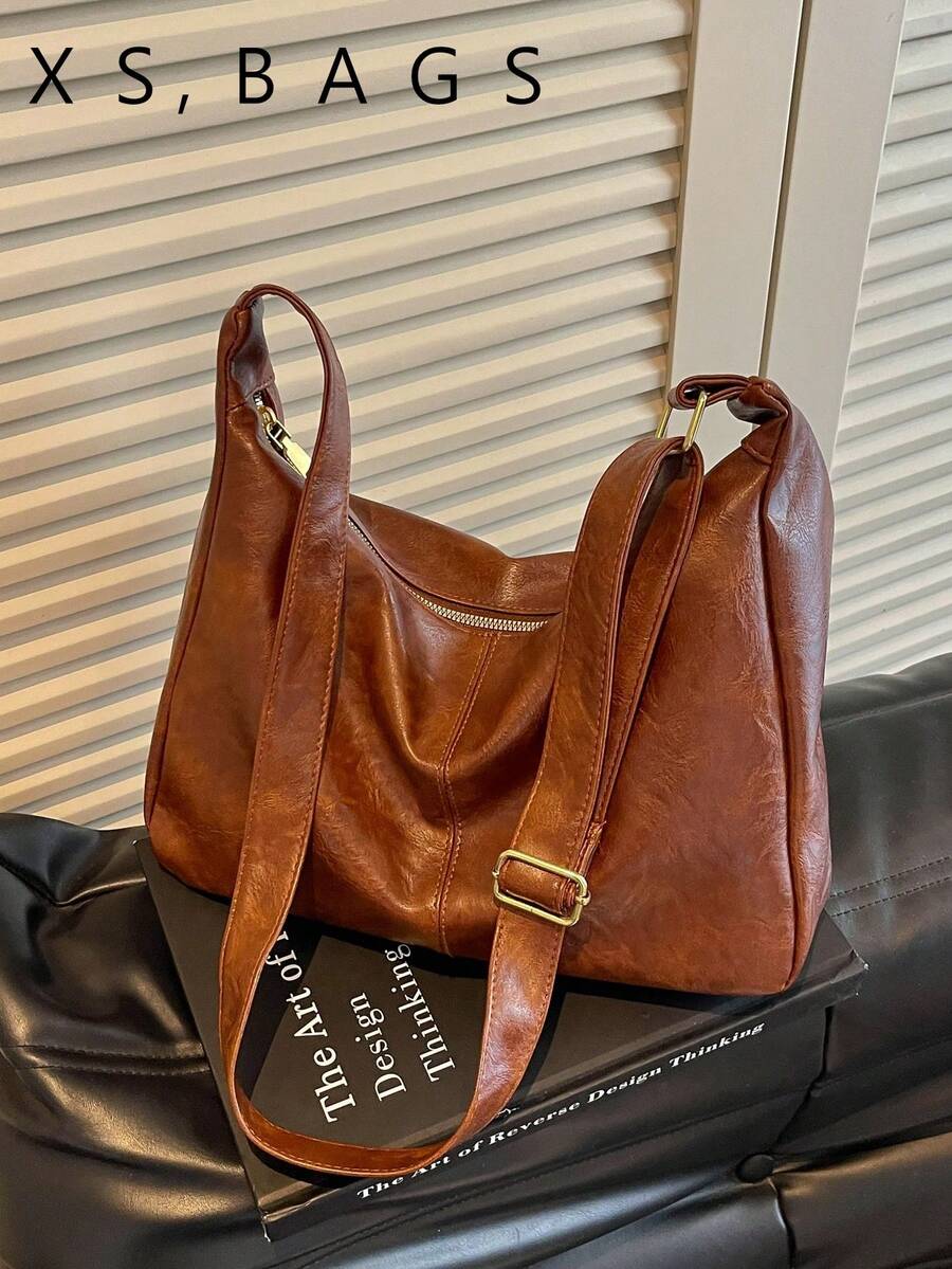 Women's Tote Bag Large Capacity Spring Summer Crossbody 2026 New Minimalist Versatile Shoulder Bag For School And Commute