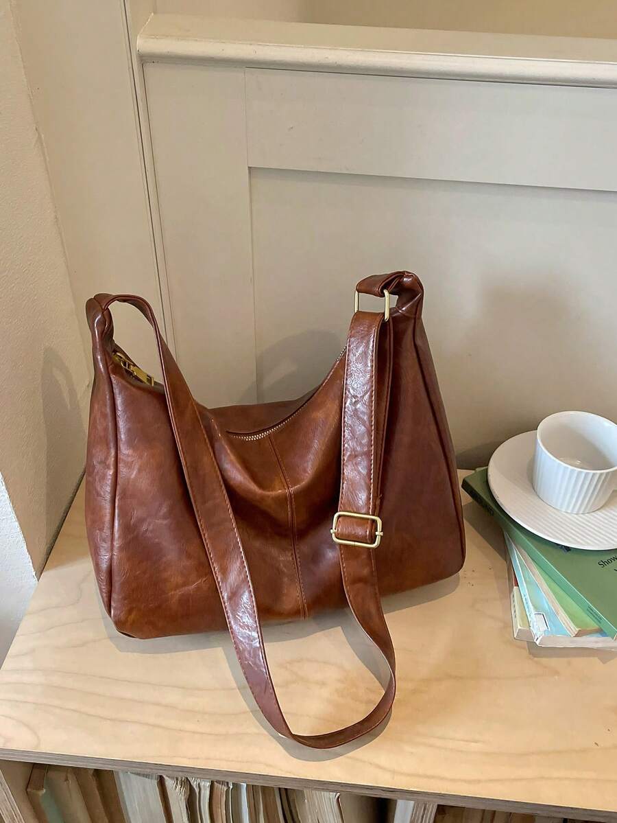 Women's Tote Bag Large Capacity Spring Summer Crossbody 2026 New Minimalist Versatile Shoulder Bag For School And Commute
