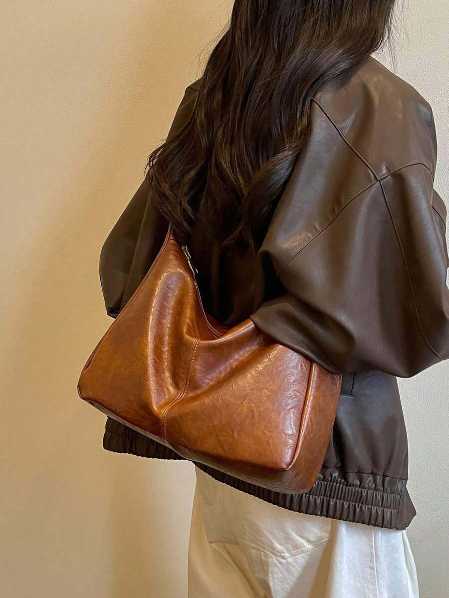 Women's Tote Bag Large Capacity Spring Summer Crossbody 2026 New Minimalist Versatile Shoulder Bag For School And Commute
