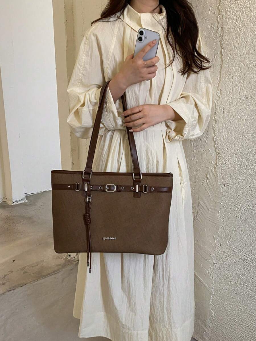 Premium Large Capacity Shoulder Bag For Women 2026 New Fashion Commuter Tote Bag Minimalist Handheld Bucket Bag