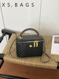 New 2026 Woven Texture Women's Fashion Small Square Handbag, Versatile Tote Bag, Commuter Crossbody Bag, Makeup Bag