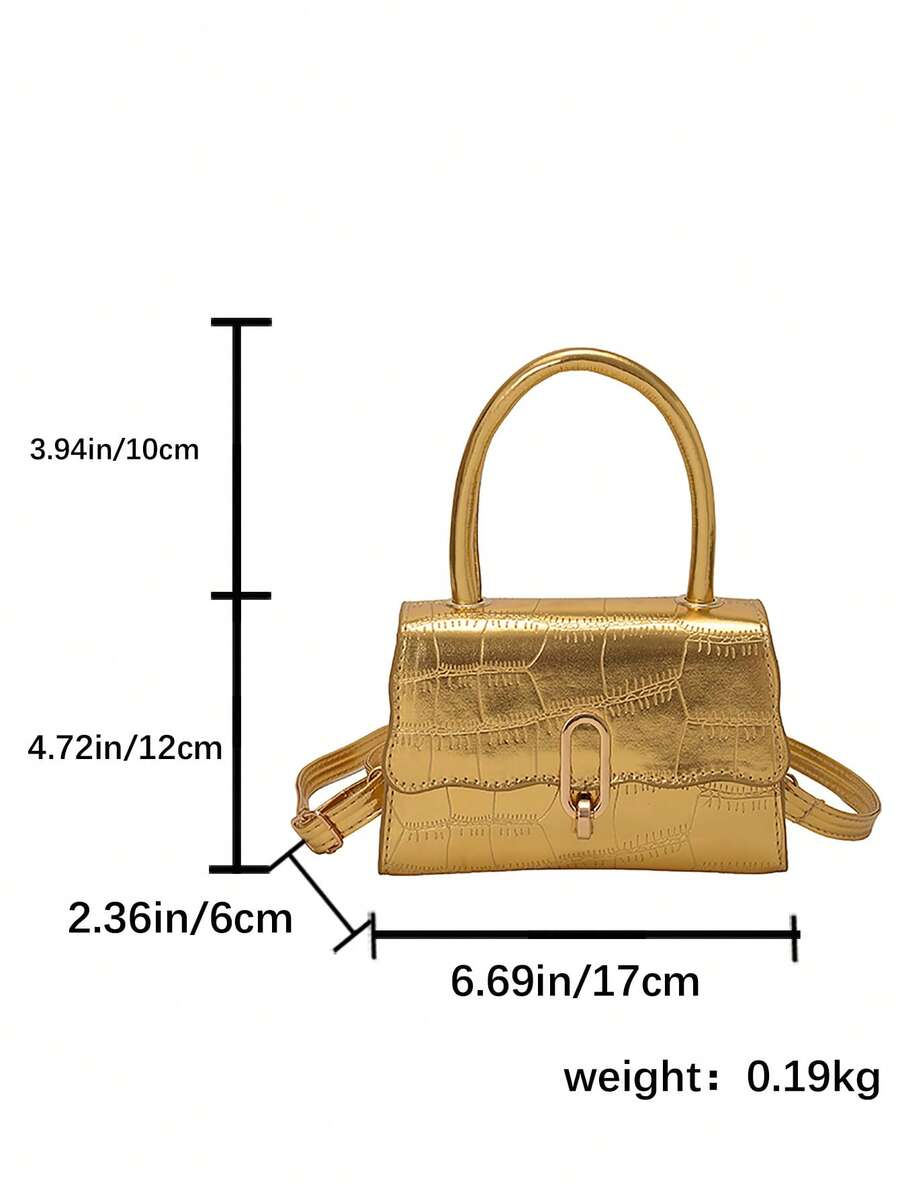 2026 New Women's Shoulder Bag, Crossbody Handbag, Small Square Tote Bag, Versatile Handheld Bag, Crocodile Pattern