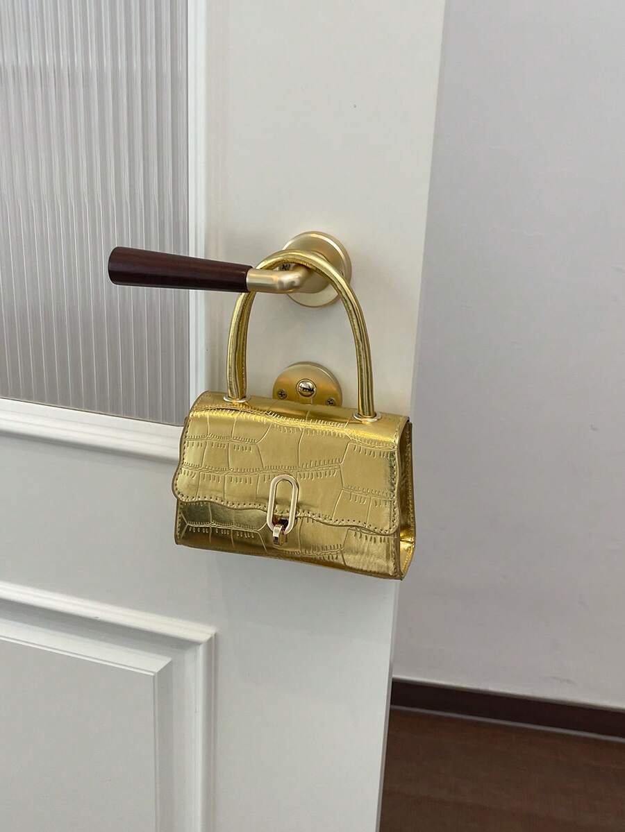 2026 New Women's Shoulder Bag, Crossbody Handbag, Small Square Tote Bag, Versatile Handheld Bag, Crocodile Pattern