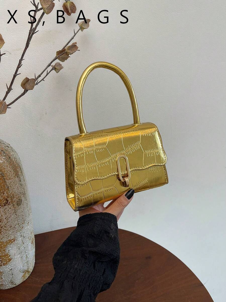 2026 New Women's Shoulder Bag, Crossbody Handbag, Small Square Tote Bag, Versatile Handheld Bag, Crocodile Pattern