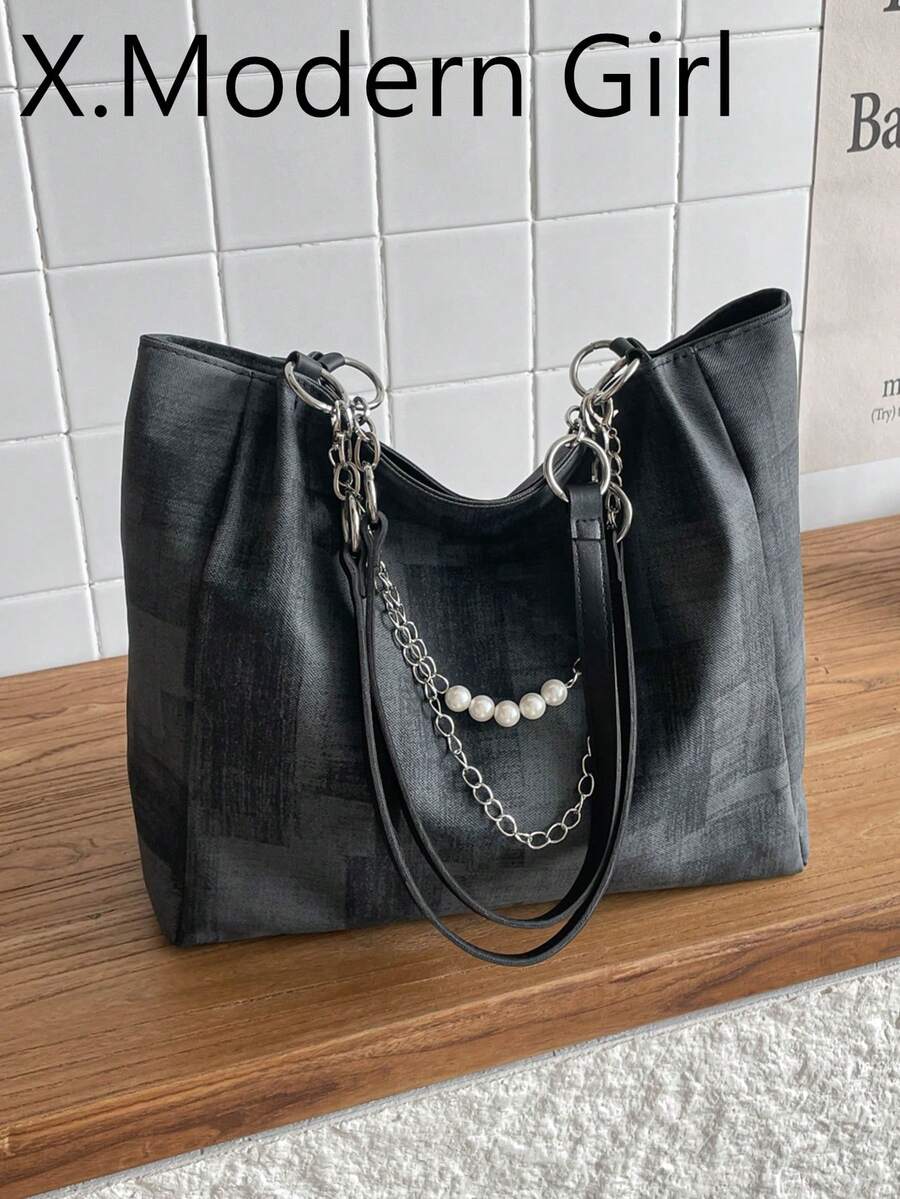 New Stylish Large Capacity Tote Bag For Women, Commuter Handbag, Shoulder Bag, Fashion Minimalist Women's Bag