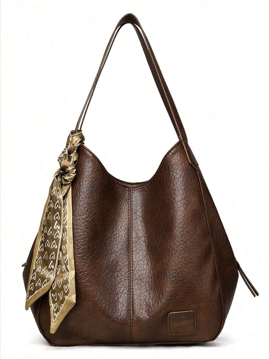 Dedoo 2026 Vintage Large Capacity Tote Bag Women's Handbag Commuter Shoulder Crossbody Bag Fashion PU Leather Large Capacity Messenger Crossbody Bag