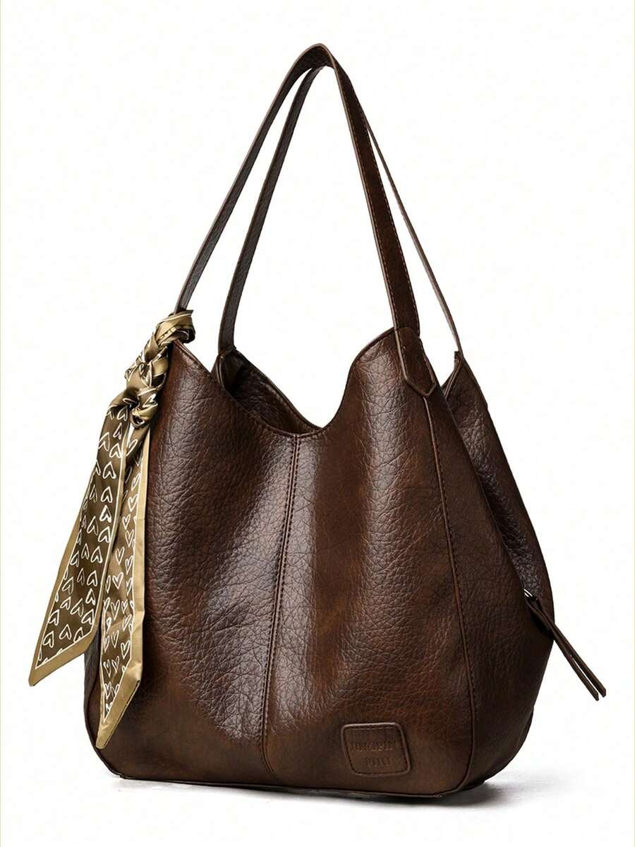 Dedoo 2026 Vintage Large Capacity Tote Bag Women's Handbag Commuter Shoulder Crossbody Bag Fashion PU Leather Large Capacity Messenger Crossbody Bag